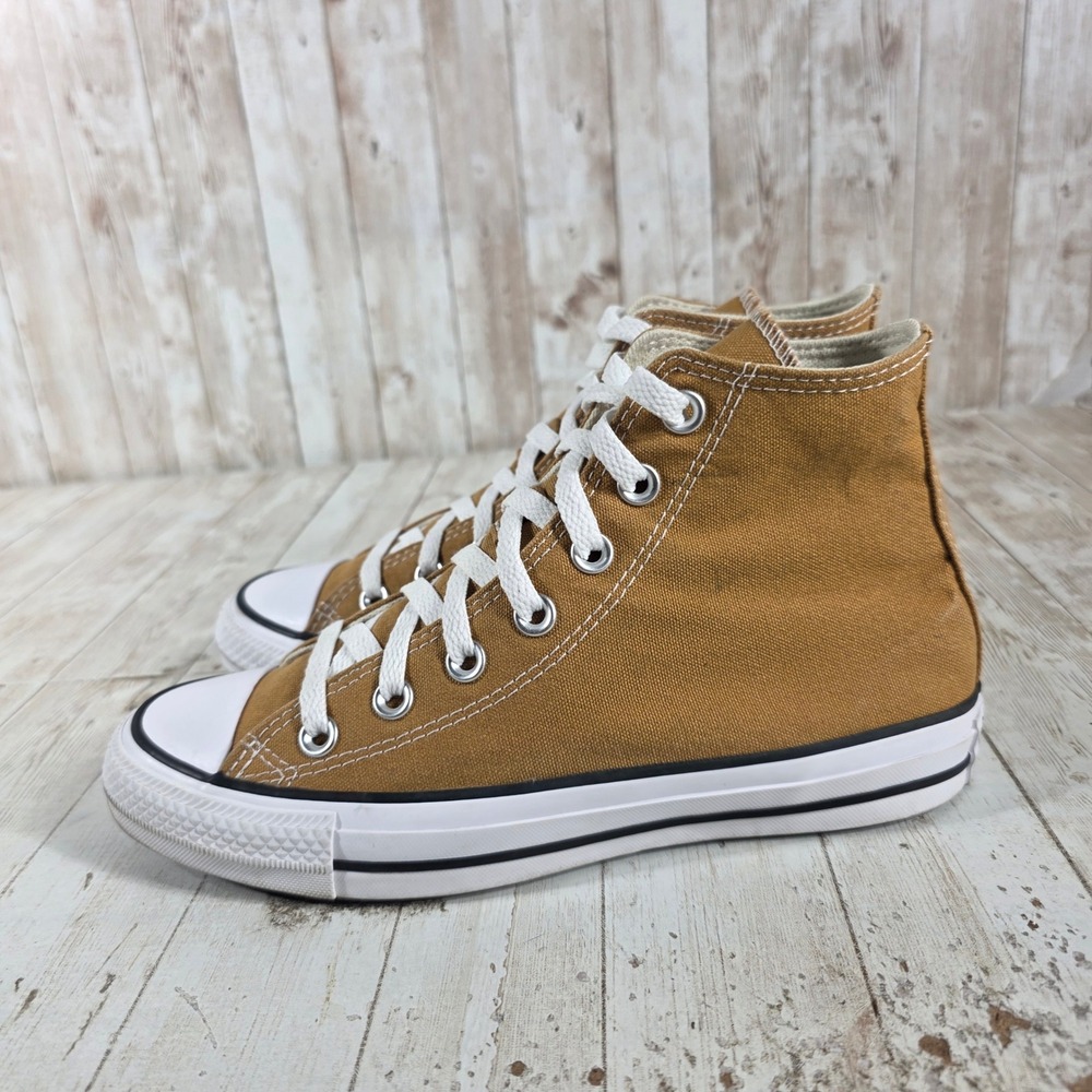 Converse Chuck Taylor All Star High Top Dark Mustard Brown Sneakers Womens 7 - Picture 4 of 8